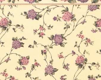 Dolls House Kismet Violet Miniature Print 1:12 Scale Wallpaper 3 Sheets