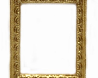 Dolls House Small Empty Ornate Gold Picture Painting Frame Miniature Accessory