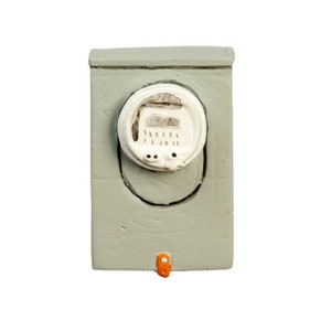 Dolls House Electric Meter 1:12 Scale Miniature Garage Kitchen Wall Accessory