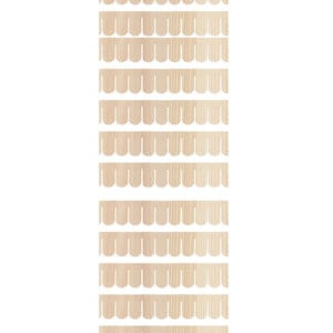 Dolls House Pack of 12 Miniature Wooden Fish Scale Shingle Strips Roofing Tiles