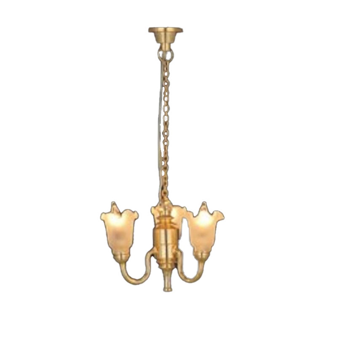 Toyvian Puppenhaus Kronleuchter – Mini-Deckenlampe, Weiß, Dimmbar, 12V, Metall, Für Feengarten & Puppenstube