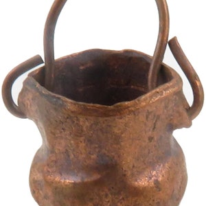 Dolls House Pioneer Copper Stew Pot Billy Can Kitchen Camping Pan Accessory Lrg