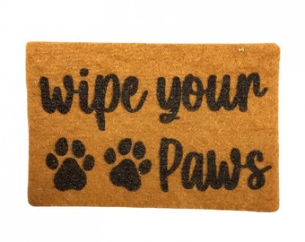 Dolls House "Wipe Your Paws" Door Mat Miniature Hall Step Accessory 1:12 Scale