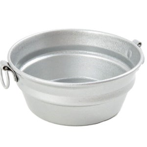 Dolls House Round Metal Wash Tub Miniature 1:12 Kitchen Laundry Accessory