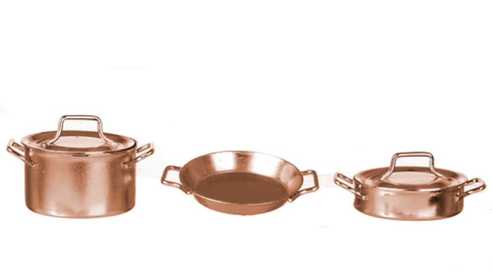 Set batterie 3 casseroles De Buyer Inocuivre