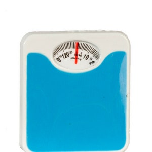 Puppenhaus Blaue Waage Miniatur 1:12 Badezimmer Accessoire