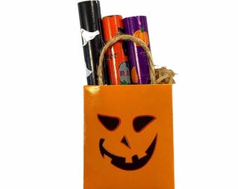 Dolls House Halloween Gift Bag with Spooky Wrapping Paper Miniature Accessory