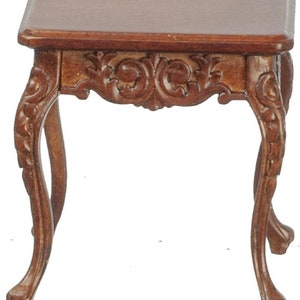 Dolls House Victorian Side Table Walnut JBM Living Room Furniture 1:12 Scale