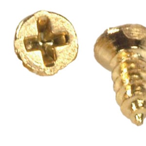 Poppenhuis 20 kleine messing schroeven miniatuur hardware