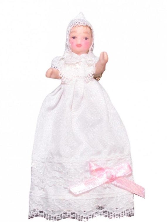 Melody Jane Bambola In Porcellana Vittoriana Con Abito Grigio – Scala 1:12, Altezza 14 Cm, Per Casa Delle Bambole