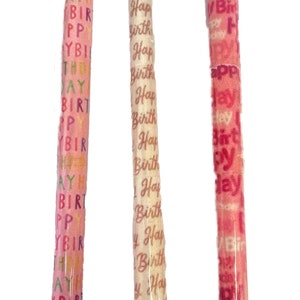 Dolls House Pink Birthday Wrapping Paper Rolls Miniature Shop Accessory 1:12