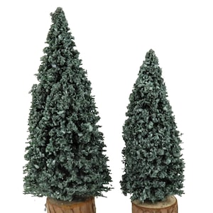 Dolls House 2 Evergreen Pine Trees Miniature Christmas Garden Scene Accessory