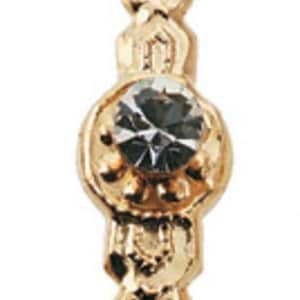 Poppenhuis Crystal Provinciale knop op messing plaat miniatuur deurklink 1:12
