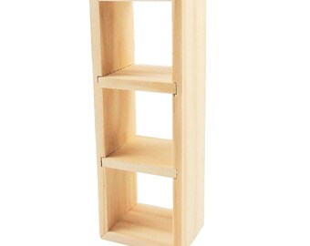 Dolls House 3 Cube Display Unit Modern Display Shelves Miniature