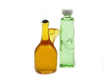 Bottiglie di olio e aceto per casa delle bambole, accessorio da cucina per sala da pranzo in miniatura, scala 1:12