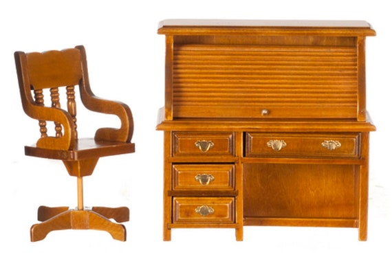 Walnut roll 2024 top desk