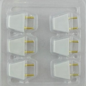 Dolls House 12V Electric Lighting Accessory Spare Part 6 Male 2 Pin Plugs