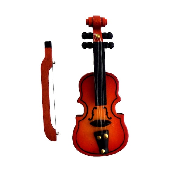 Miniatur Violine 1:12 Für Puppenhaus – Musik-Zubehör Von Melody Jane, Detailreich, Aus Holz