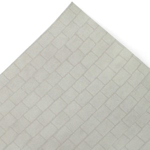 Dolls House Grey Slate Roof Tile Paper Sheet Miniature Print Exterior Wallpaper