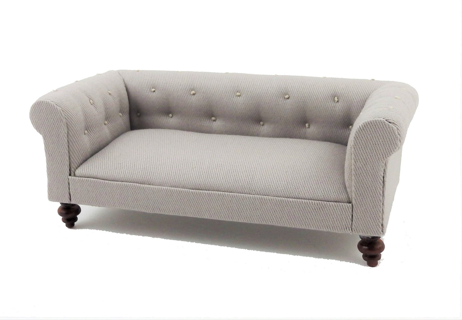 Dolls House Grey Chesterfield Sofa Miniature Living Room Etsy