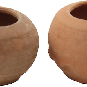 Dolls House Round Terracotta Plant Planter Clay Bell Pot Bowl Garden Accessory