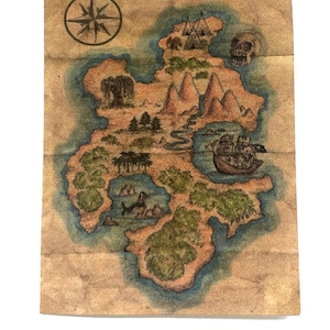 Maison de poupées Pirate Treasure Map Poster Miniature Décor Accessoire Échelle 1:12
