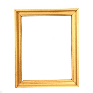 May include: A simple, wooden picture frame with a natural wood finish. The frame is rectangular and has a slightly raised edge.