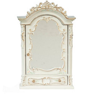 Dolls House Victorian Bathroom Cabinet White Hand Painted JBM Furniture