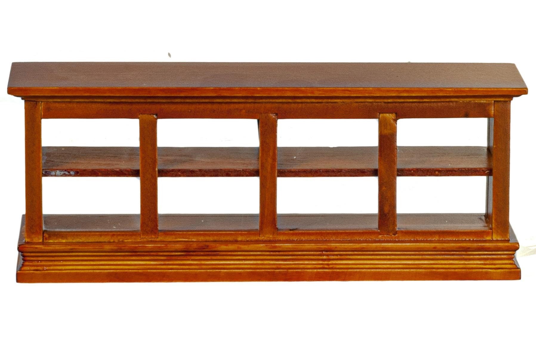 Vitrine pour maison de poupée, meuble de rangement en noyer, agencement de magasin, meubles de magasin
