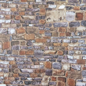 Dolls House Old Stone Wall Exterior DIY Card Sheet 1:12 Scale