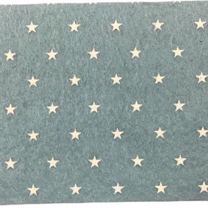 Dolls House Blue with White Stars Rug Miniature Flooring Accessory 1:12 Scale