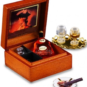 Dolls House Cognac Brandy Liquor Set Reutter Miniature Study Bar Accessory