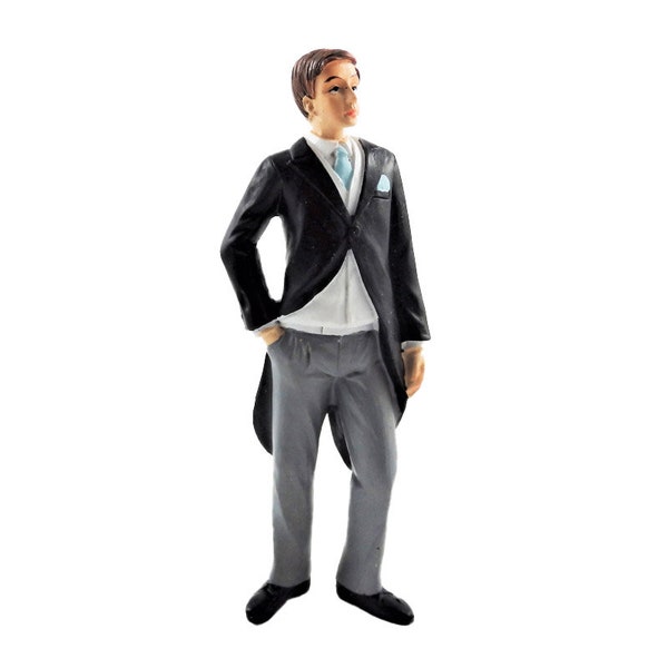 Dolls House Groom in Tails Resin Man Wedding Figure People