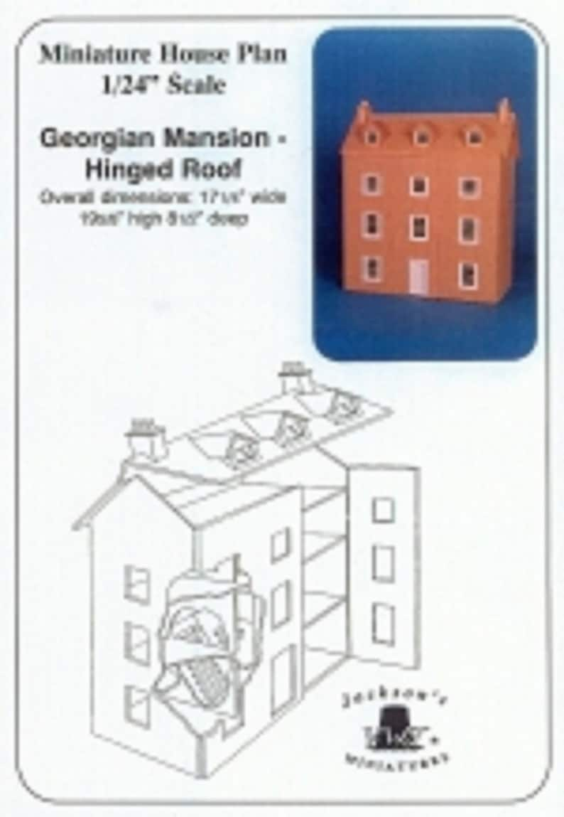 Dolls House Plans To Build Your Own 1:24 Scale Georgian Mansion image 1