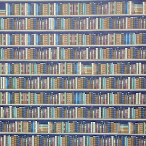 Dolls House Library Bookcase Wallpaper Traditional Style Books