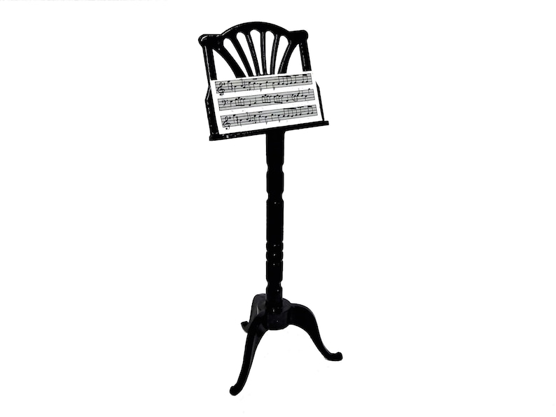 Dolls House Black Music Stand Miniature 1:12 Scale Accessory image 1