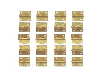 Dolls House Small Brass Butt Hinges Miniature Fixtures &amp; Fittings DIY Accessory