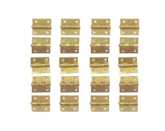 Dolls House Small Brass Butt Hinges Miniature Fixtures & Fittings DIY Accessory