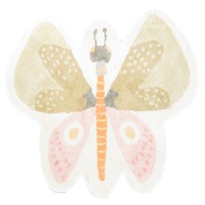 Dolls House Butterfly Rug Modern Mat 1:12 Bedroom Nursery Accessory Printed Card
