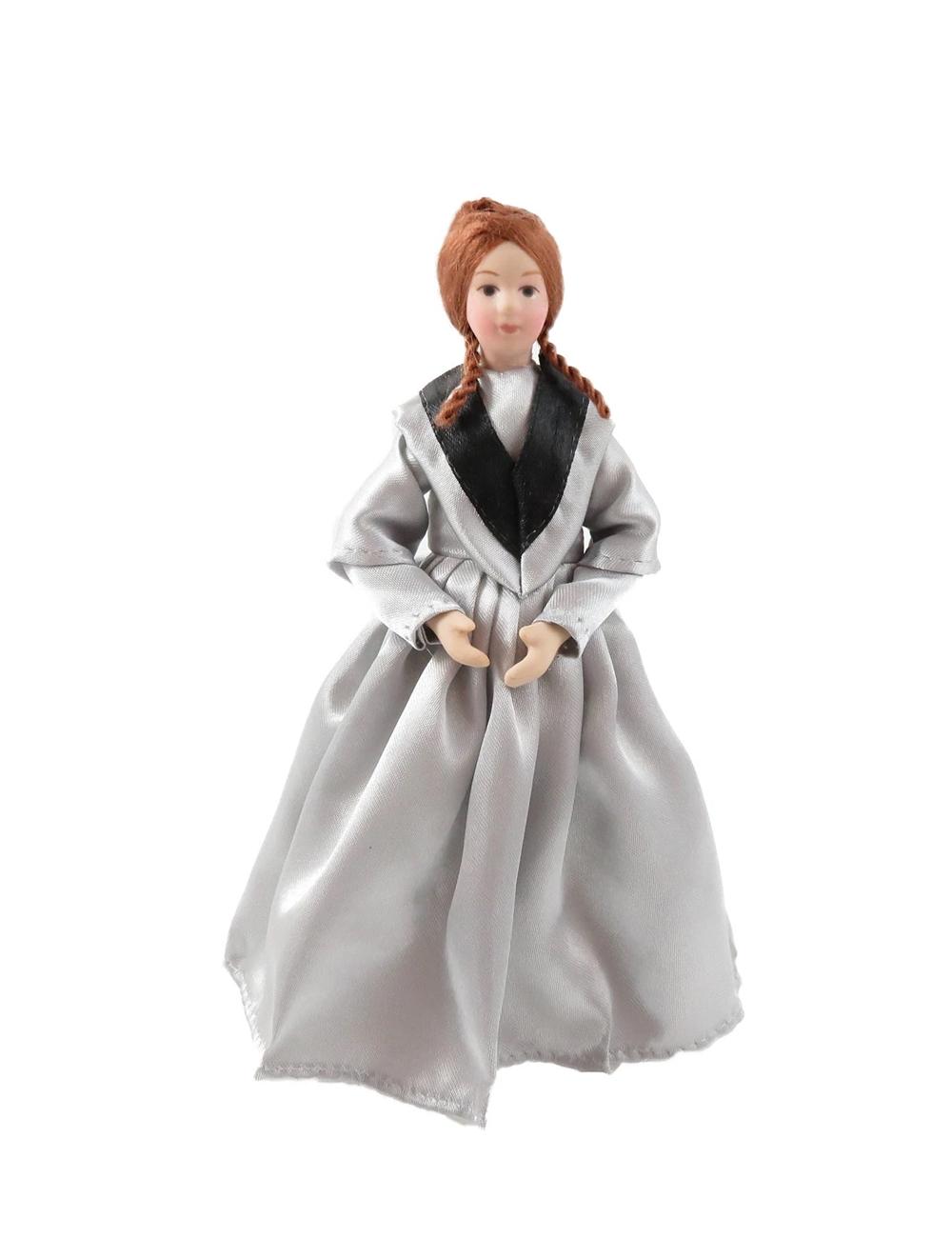 Melody Jane Victorian Lady Doll - 1:12 Scale Porcelain Doll In Coffee Outfit, 6 Inches Tall - View #7