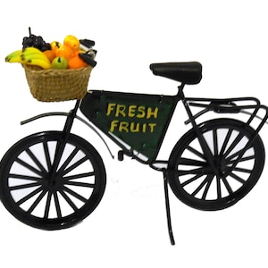 Dolls House Miniature Accessory Green Grocers Shop Fresh Fruit Bike Bicycle