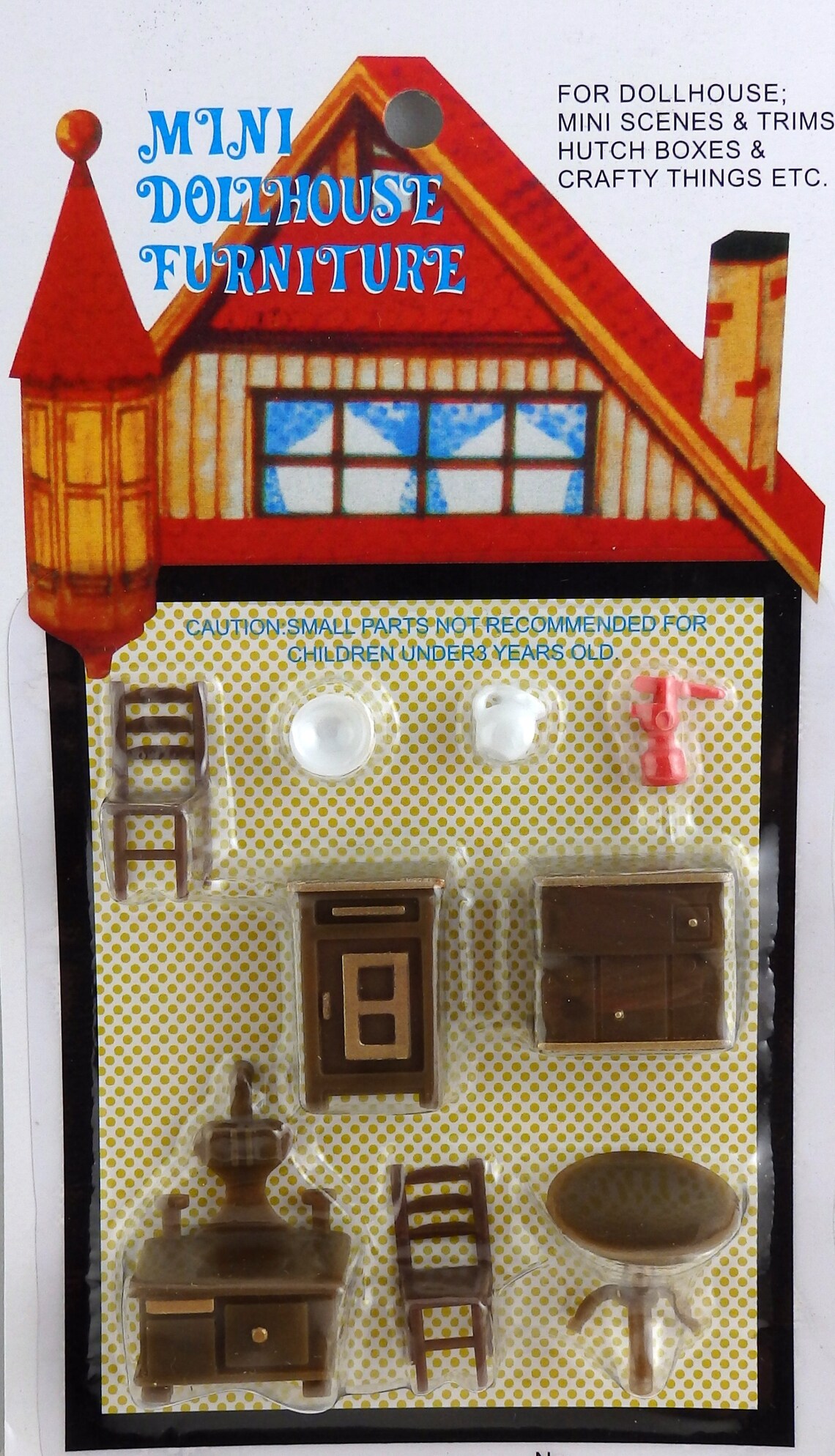 Dolls House Miniature 148 Scale Plastic Kitchen Furniture Set Etsy