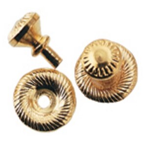 Dolls House 2 Victorian Door Knobs &amp; Back Plates Miniature 1:12 Door Furniture