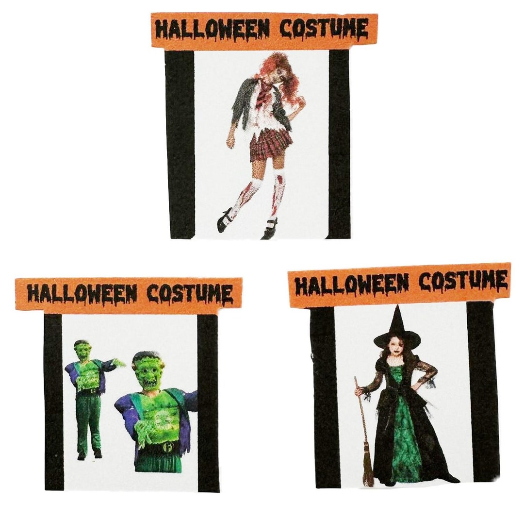 Dolls House Halloween Costume Witch Zombie Frankenstein Shop Display Accessory Etsy