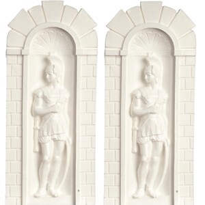Dolls House 2 Roman Soldier Niches Wall Decor Panals Miniature Garden Accessory