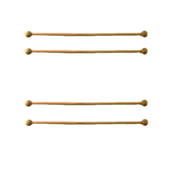 Dolls House 4 Wooden Curtain Rails Rods Poles Miniature 1:12 Scale Accessory