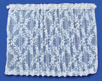 Dolls House Picture Window White Lace Net Curtain Miniature Window Accessory