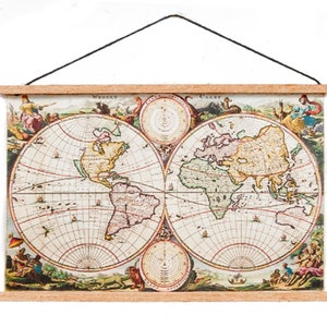 Dolls House Ancient World Map Hanging Chart Study School Accessorio