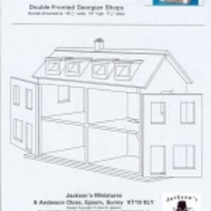 Poppenhuisplannen Bouw je eigen 1:24 Georgische winkel met dubbele voorkant