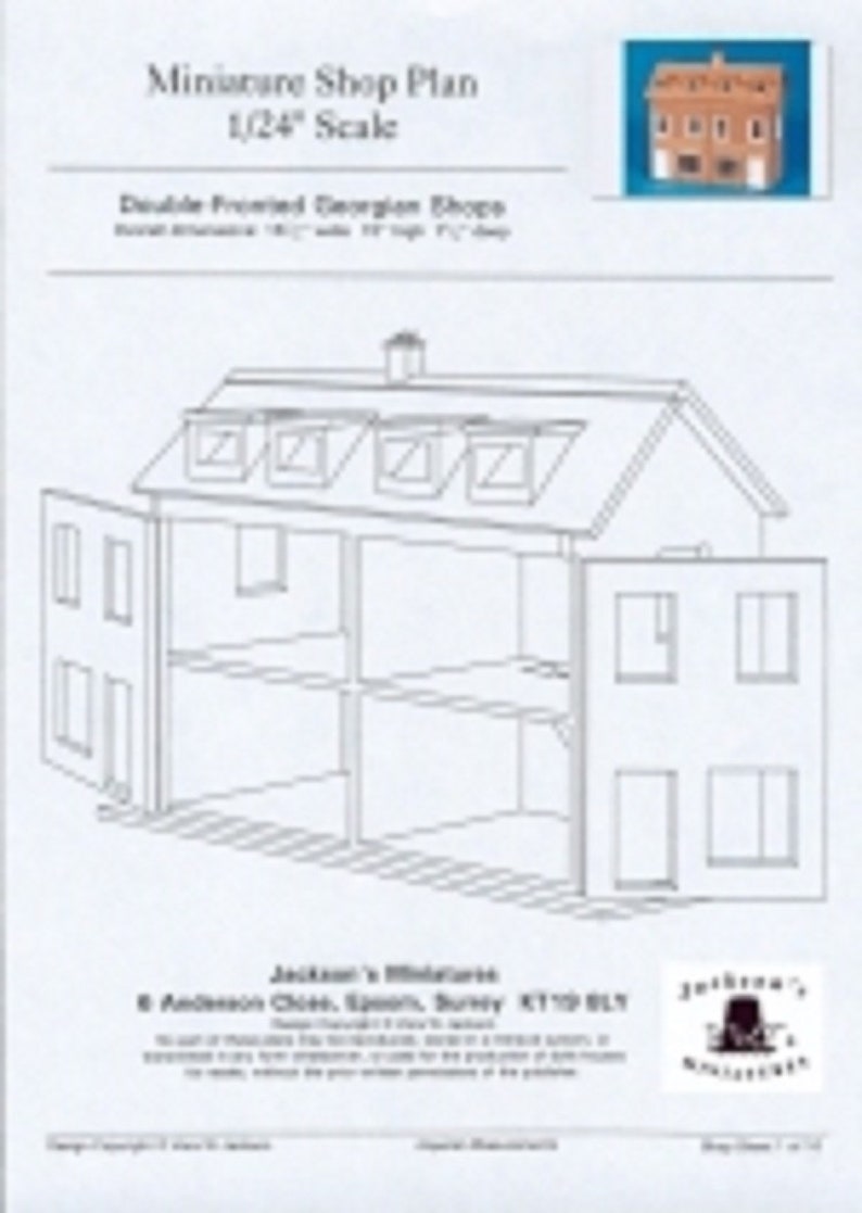 Dolls House Plans Build Your Own 124 Double Fronted Etsy